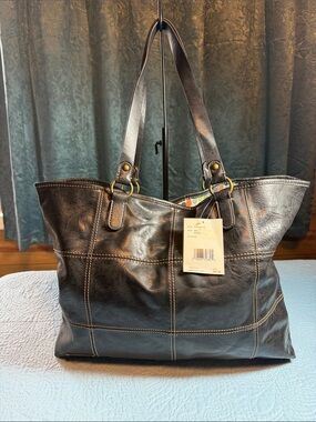 💖 MYSTERY BAG 💖          Leather Patchwork Tote Bag in Black - Unbranded
